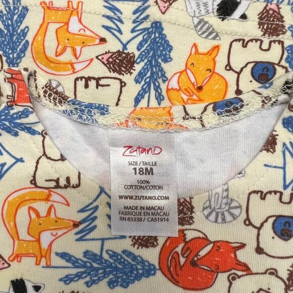 Zutano Long-Sleeve Woodland Animals Shirt 18 months - Picture 3 of 4